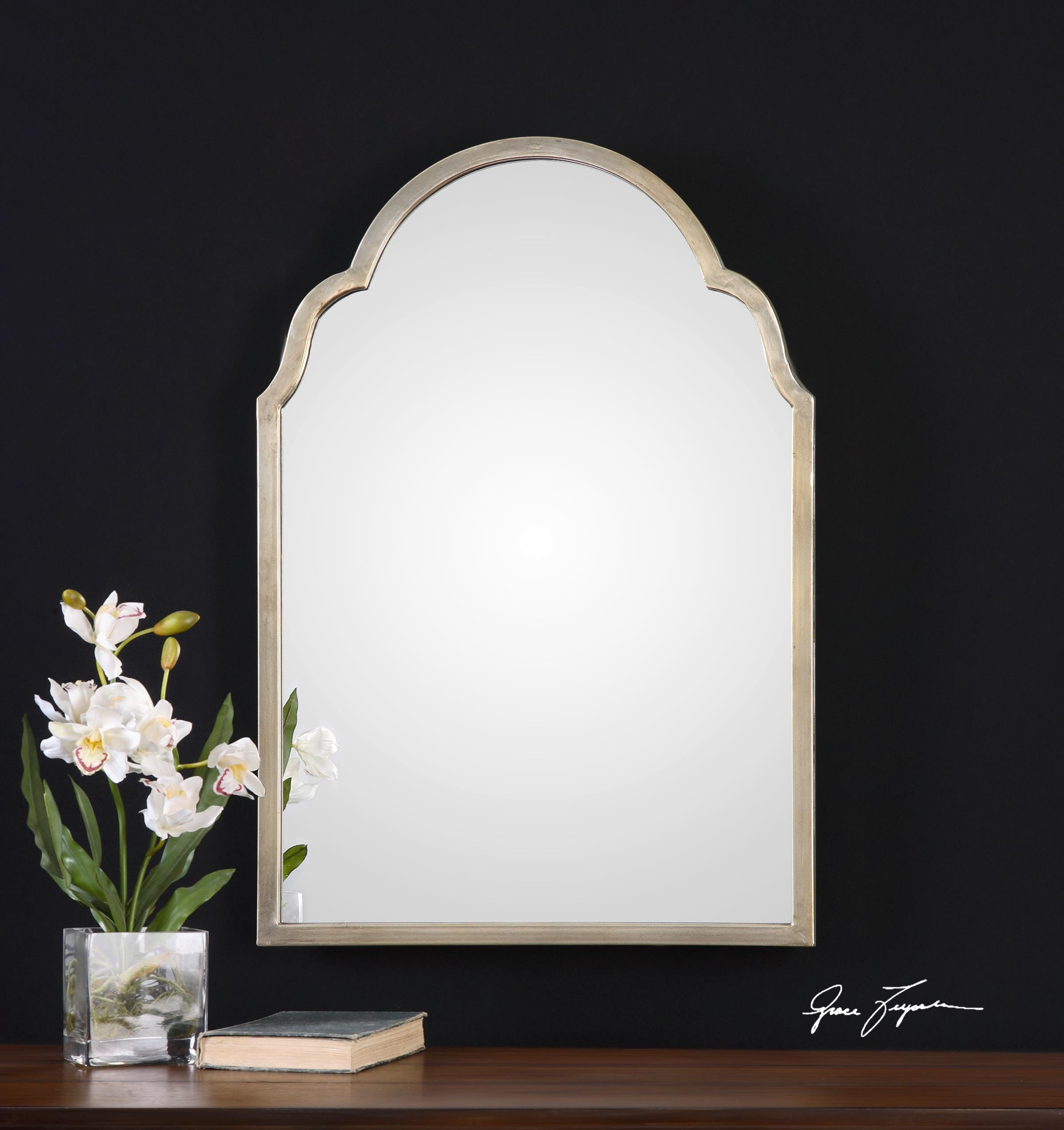Uttermost Brayden Petite Silver Arch Decorative Wall Mirror 